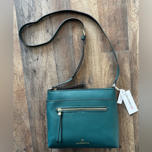Liz Claiborne Handbags - Liz Claiborne Green Penny Crossbody Purse NWT
